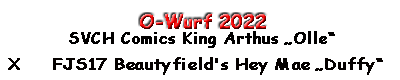 O-Wurf - erwartet Dezember 2022 aus SVCH Comics King Arthur X FJS Beautyfield's Hey Mae